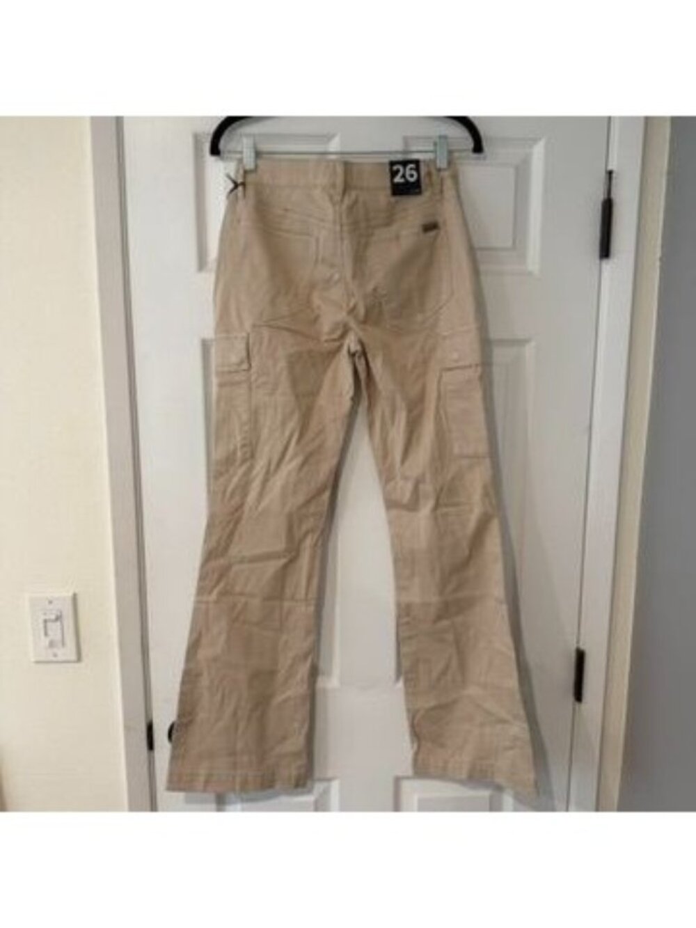 Joes Jeans Taupe Beige Cargo Pocket Wide Leg Pants Size 26 NWT - Picture 2 of 6